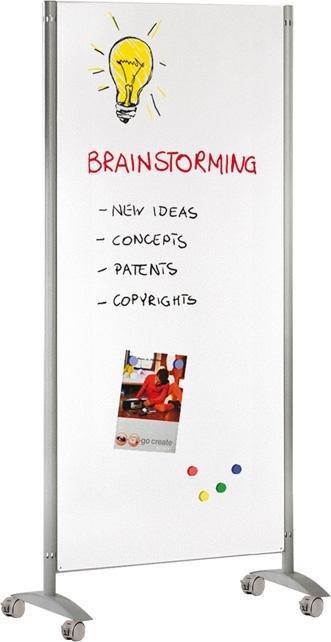 Produktbild Kerkmann Stellwand "Metropol" mit Whiteboard-Element im Anbauverfahren (80 x 175 cm)