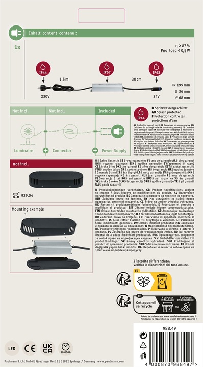 Immagine prodotto Paulmann Alimentazione Plug & Shine