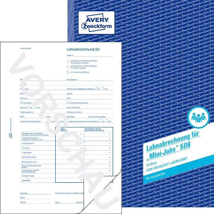 Image du produit Avery Fiche de salaire pour les travailleurs peu qualifiés (50 x)