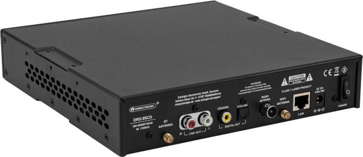 Produktbild Omnitronic DRS-95CD Internetradio mit DAB+, Bluetooth und CD-Player (DAB+, FM, Bluetooth, WLAN)