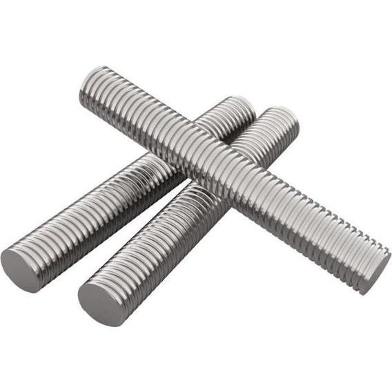RS PRO, Accessori per viti, Asta filettata M8 in acciaio dolce 200 mm, lunghezza filettatura 200 mm Finitura zincata 4,6