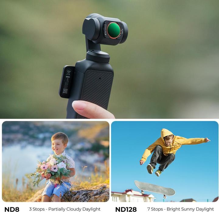 Produktbild K&F Concept Filter Kit Magnetic ND2-ND32+ND32-ND512 (DJI Osmo Pocket 3)