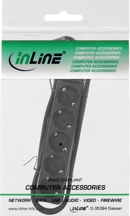 Produktbild InLine Steckdosenleiste (5 x, CEE 7/3, 1.50 m)