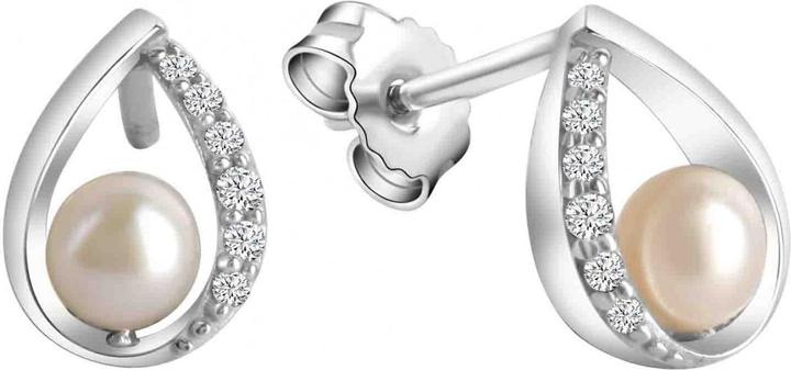 Produktbild Passion Ohrringe Aus Rhodia-Silber – Zirkonia – Süsswasserperle (COU BIJOU, COU PIERRE)