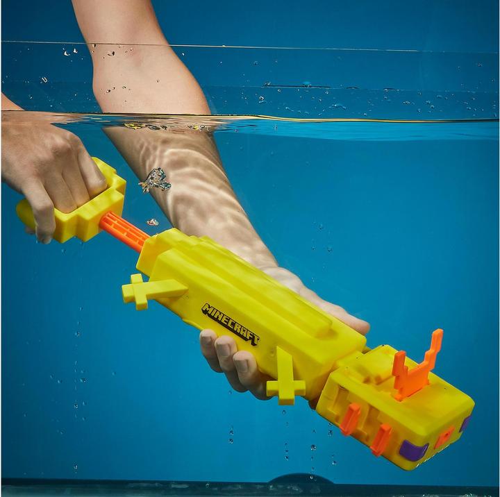 Produktbild Nerf Super Soaker Minecraft Axolotl Wasserblaster (Tank Integriert)