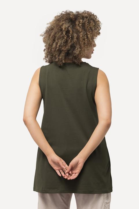 Image du produit Ulla Popken Top long Classic à décolleté carré, sans manches (50, 52)