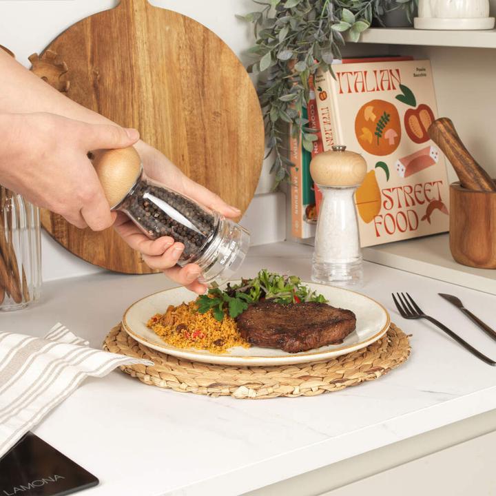 Actual product image Salter BW12949BEU7 Harper Mill Set Beechwood (Pepper, Salt)