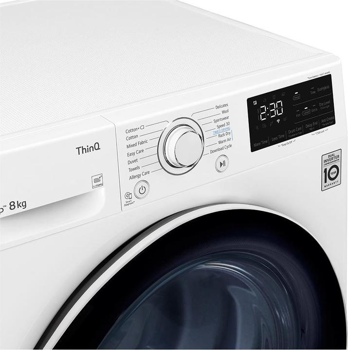 Actual product image LG RH80V3AV6N tumble dryer Freestanding Front-load A++ White (8 kg, Right)