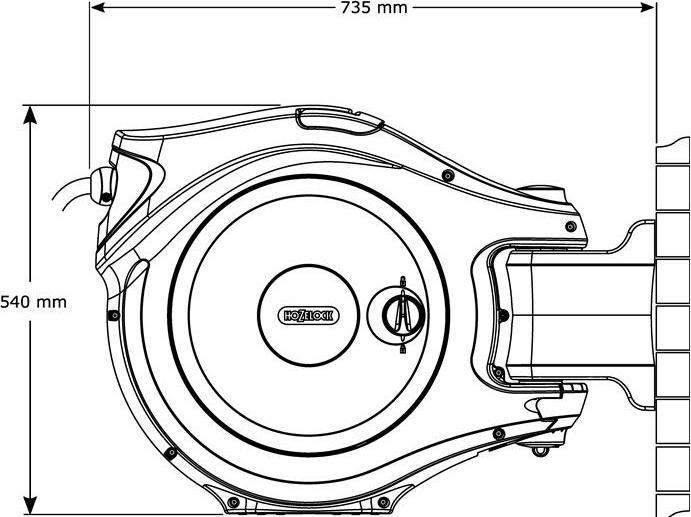 Actual product image Hozelock Garden hose reel Flow Max wall hose box 30m (28 m)