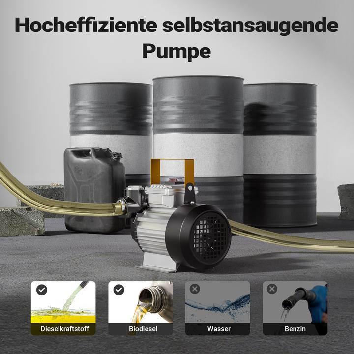Actual product image Wiltec Heating oil and diesel pump type04011 230V/550W 20-60l/min self-priming