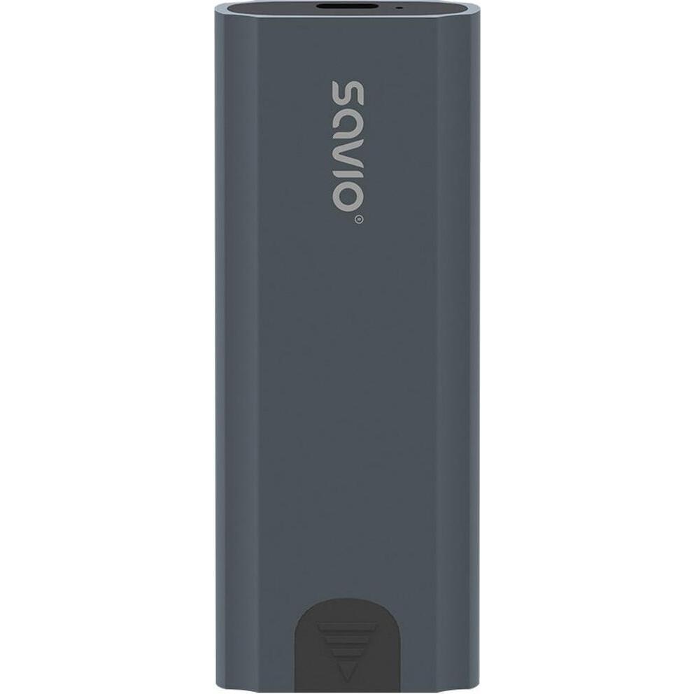 Savio M.2 SSD NVMe enclosure per unità esterne USB-C 3.1 AK-67 grigio (M.2), Case per hard disk, Grigio