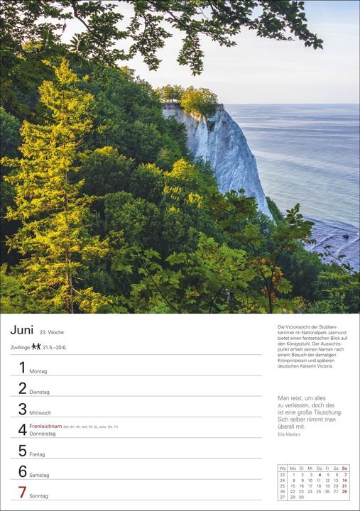 Produktbild Deutsche Küsten Wochenplaner 2026 - Eine Reise in 53 Bildern