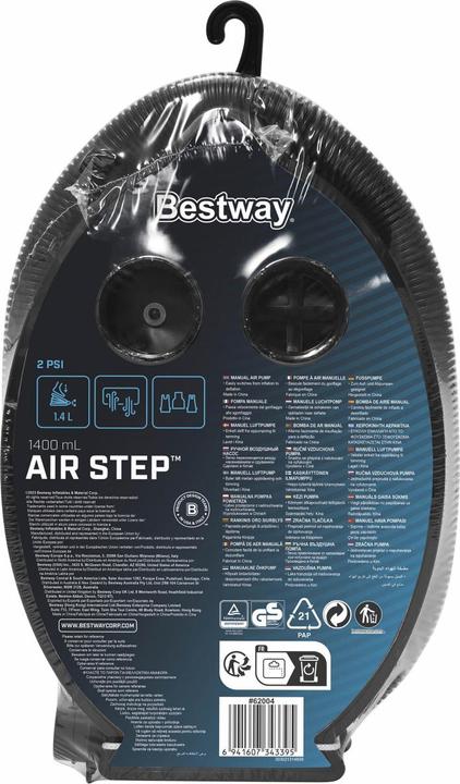 Produktbild Bestway 62004 / 24 Fuss-Luftpumpe Schwarz, Blau Schlauchboote