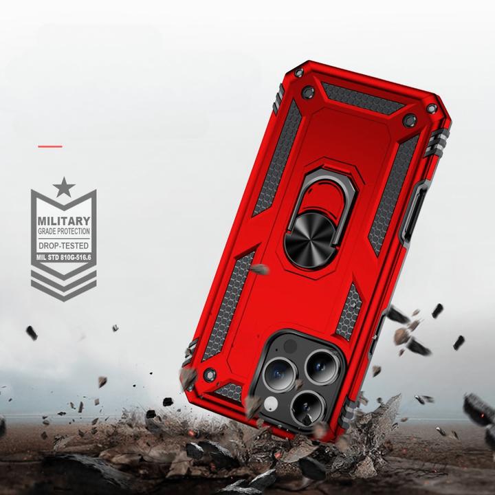 Actual product image Cover-Discount iPhone 16 Pro Max - Armor Case with kickstand (Apple iPhone 16 Pro Max)