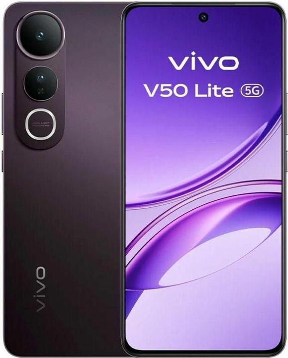 Actual product image Vivo V50 Lite 5G (256 GB, Phantom Black, 6.77", Dual SIM, 5G)