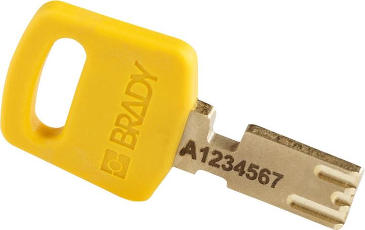 Immagine prodotto Brady Serratura di sicurezza Safekey compatta in nylon con grillo in nylon, giallo, altezza grillo 25 mm