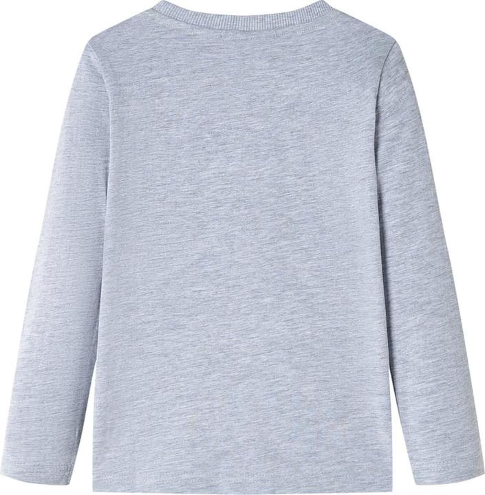 Produktbild vidaXL Kinder-Langarmshirt Grau Melange 128,Material: 95