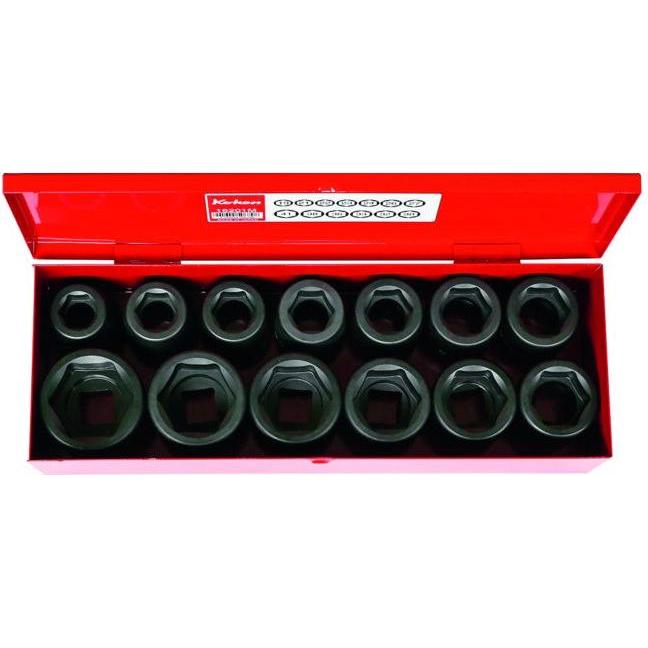 Koken, Steckschlüssel + Stecknuss, Šešiakampių smūginių galvučių rinkinys 16201M 3/4" (36 mm, 41 mm, 21 mm, 23 mm, 33 mm...