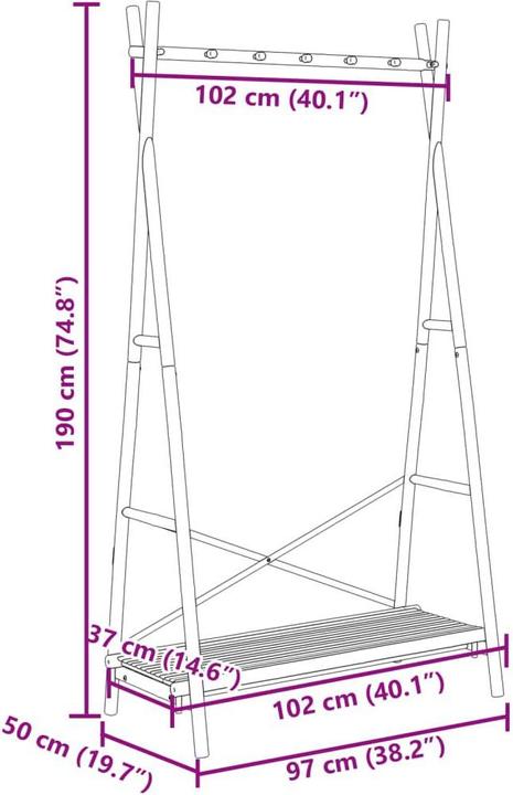 Produktbild vidaXL Kleiderständer