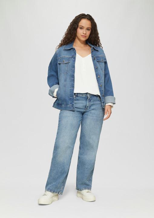 Produktbild S.Oliver Bluse Strukturierte Bluse aus Viskosemix mit Smok-Details (48)