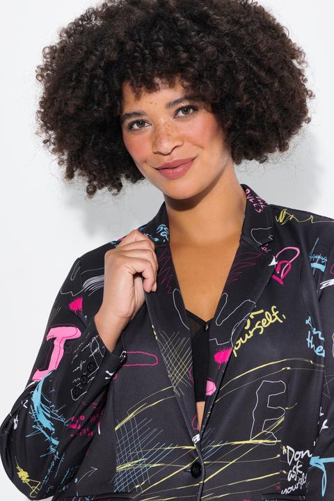 Produktbild Angel of Style Blazer, Scribbledruck, Revers, farbiges Futter (46)