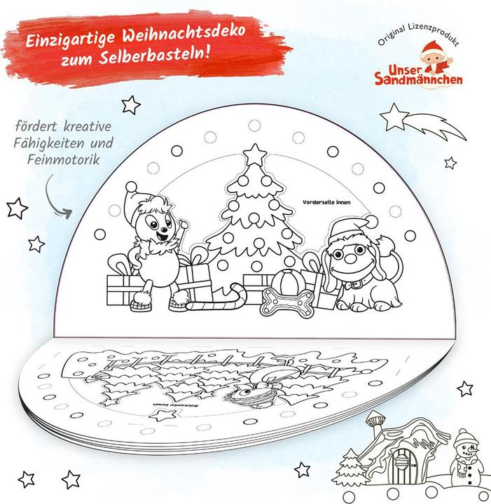 Produktbild Unser Sandmännchen Schwibbogen Mal- und Bastelbuch