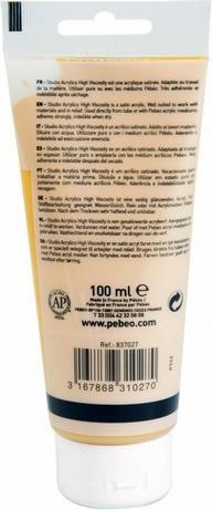 Actual product image Pebeo Studio Acrylics Fine Acrylic (Lights Ochre, 100 ml)