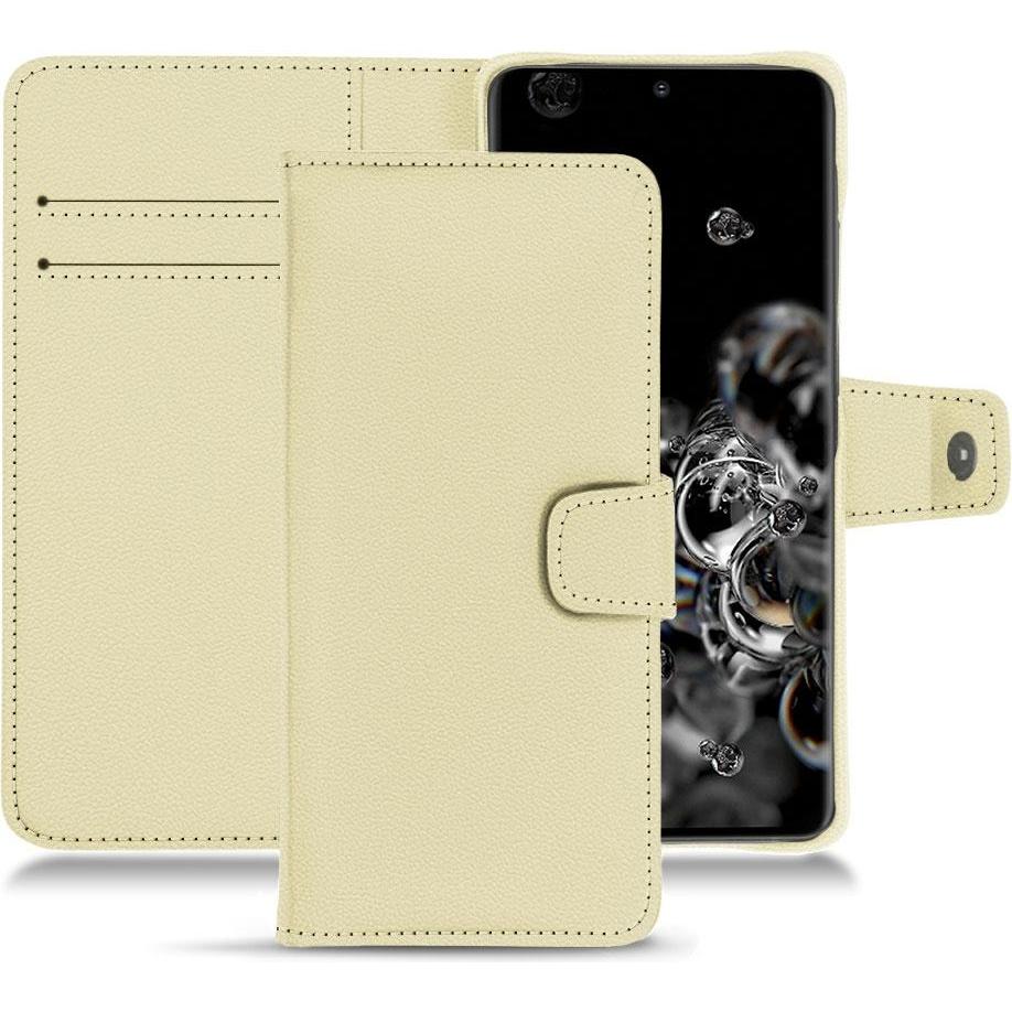 Noreve Lederschutzhülle Wallet (Samsung Galaxy S20+ 5G), Smartphone Hülle, Beige