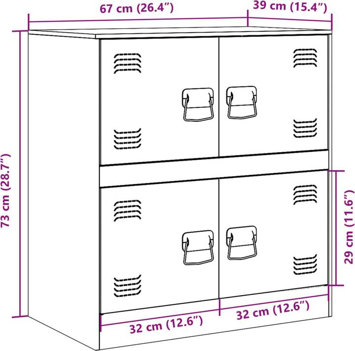 Produktbild vidaXL Sideboard (67 x 39 x 73 cm)