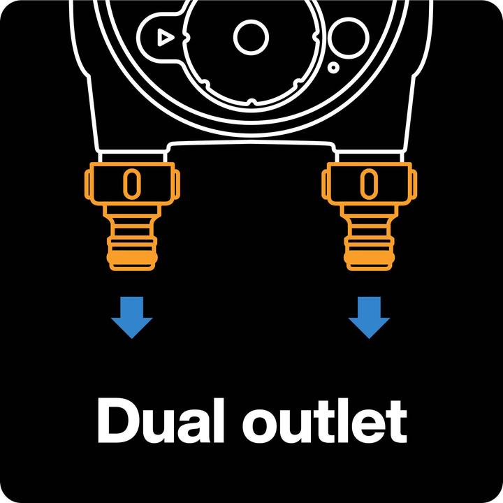 Actual product image Fiskars Timer/timer with 2 outputs, For all common tap sizes, Easy-to-read L (Water timer)