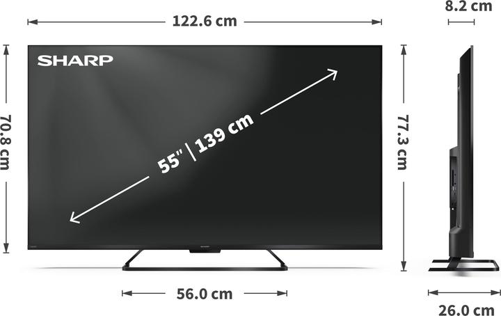 Actual product image Sharp TV (55", QLED, 4K)