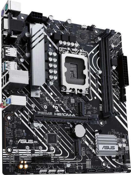 Produktbild ASUS PRIME H610M-A-CSM LGA1700 2DDR4 MB (LGA 1700, Intel H610, mATX)
