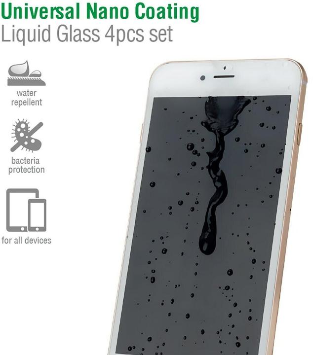 Actual product image 4smarts Universal Nano Coating Liquid Glass Fits Any Device 4 pcs. set (8 pcs., Universal)