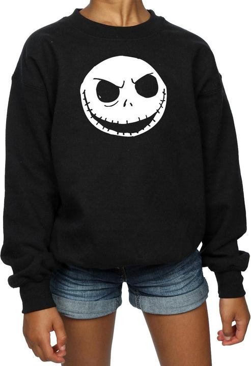 Produktbild Disney Nightmare Before Christmas Jack Skellington Face Sweatshirt Mädchen (152, 158)