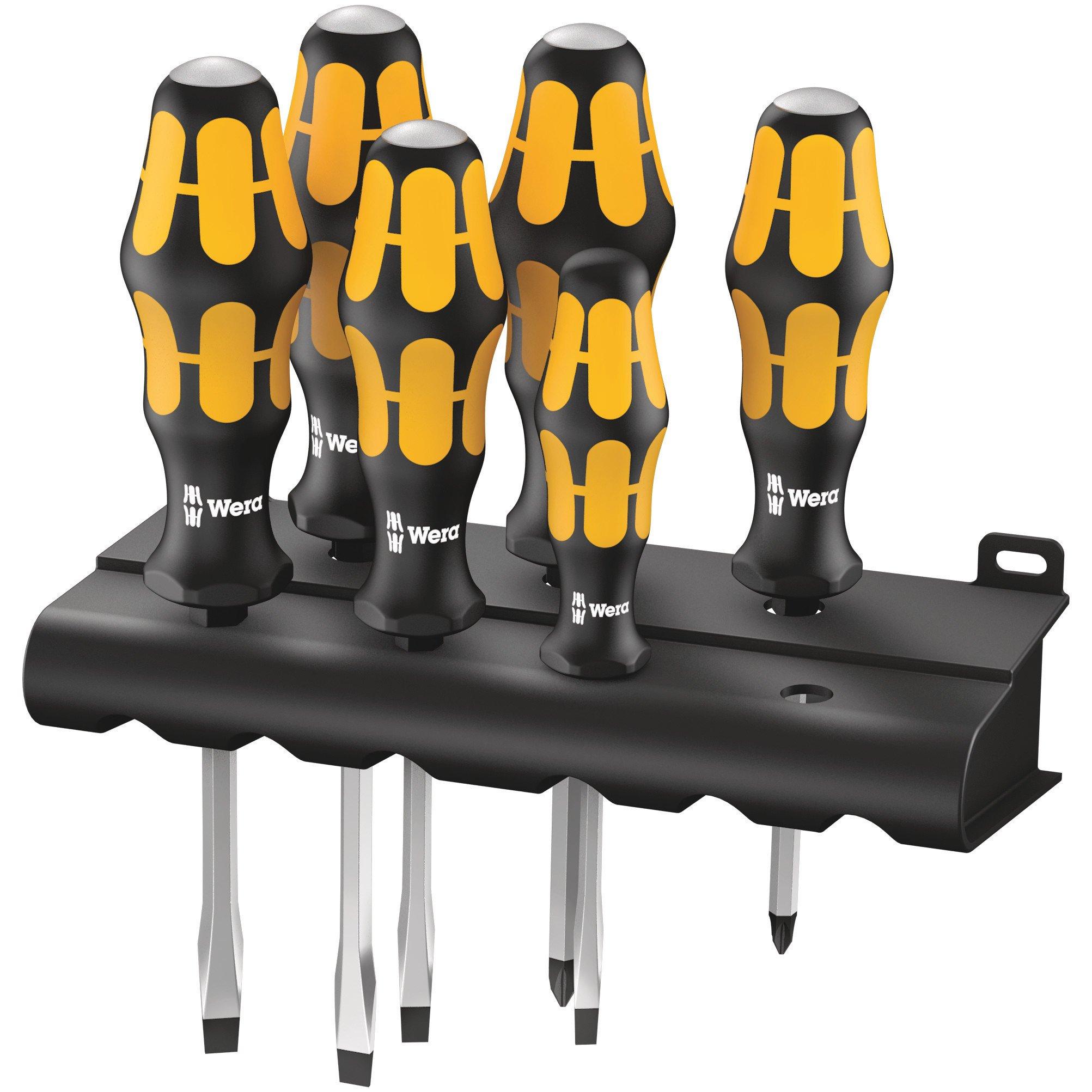 Wera, Schraubenzieher, 932/918/6 Rack (Schlitzschrauben, Pozidriv-Kreuzschlitz (PZ))