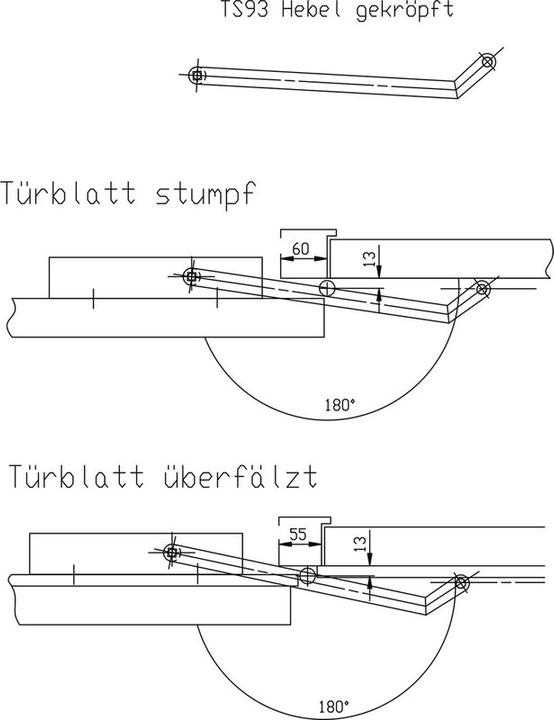 Produktbild Dormakaba Hebel G-N zu Türschliesser TS 92/TS 93/TS 98 (Indoor)