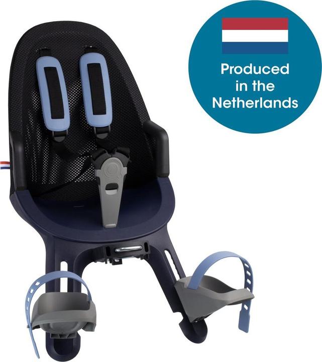 Actual product image Qibbel Air bicycle seat in front - Denim Blue