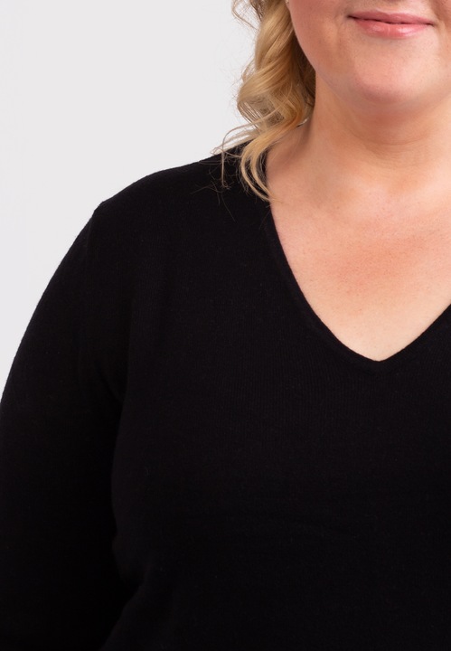 Actual product image Cash-Mere Seide Kaschmir V-Ausschnitt Pullover (3XL)