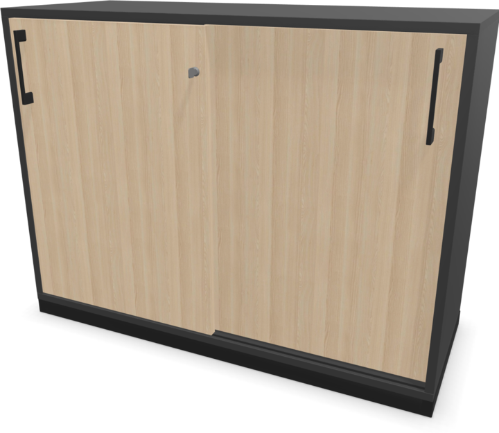 Dunkelgrau, Schwarz, Eschendekor sandbeige mit Struktur