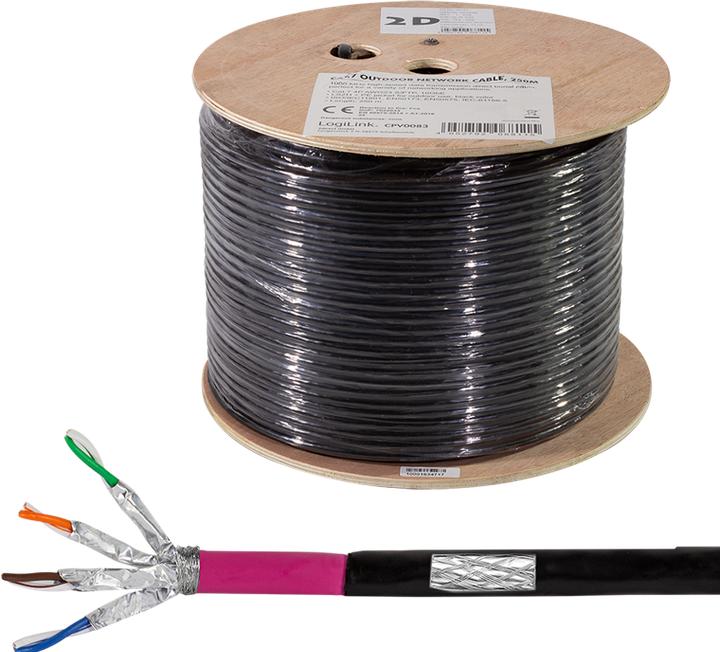 Produktbild LogiLink Erdverlegekabel S/FTP AWG23 (S/FTP, CAT7, 250 m)