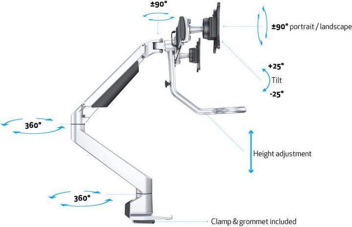 Actual product image Multibrackets MB Gas lift arm HD (Table, 32", 21 kg)