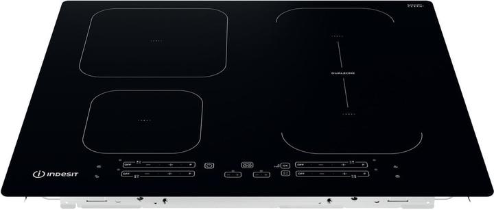 Actual product image Indesit IB 65B60 NE Black Integrated 59 cm Zone Induction Hob 4 Zone(s) (59 cm, Induction hob)