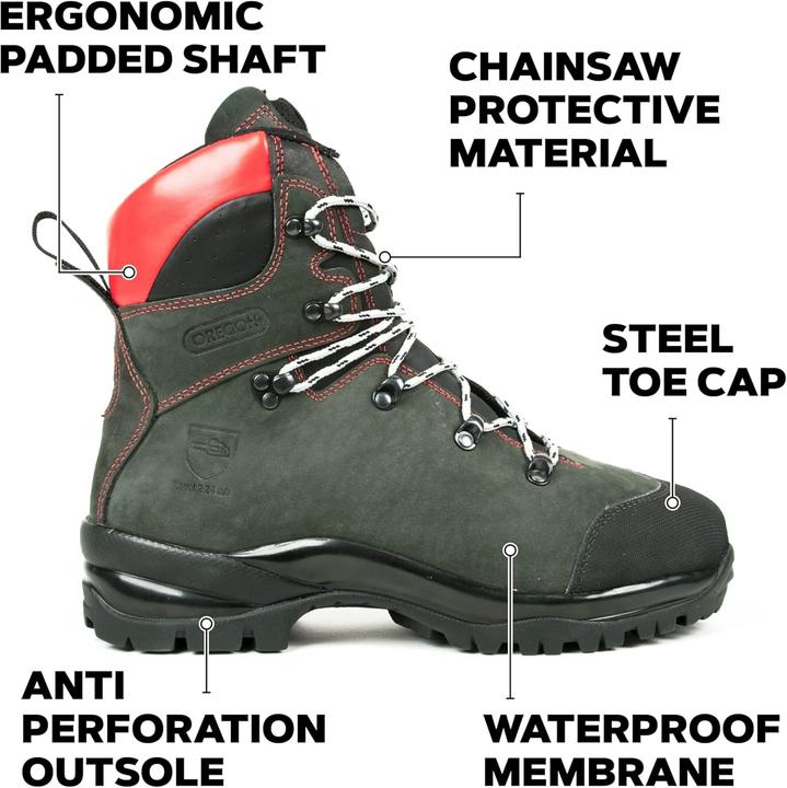 Produktbild Oregon Schnittschutzstiefel Klasse 2 Fiordland Leder bis 300°C, 295469 Gr. 40 (S2, 40)