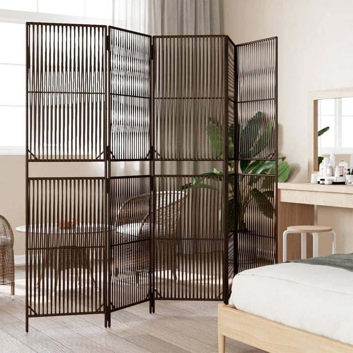 Immagine prodotto VidaXL Parete divisoria per ambienti con schermo per la privacy 5 pezzi in polirattan marrone