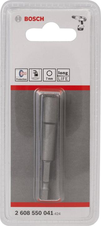 Produktbild Bosch Professional Zubehör Steckschlüssel, 65 x 7 mm, M 4 (7 mm)