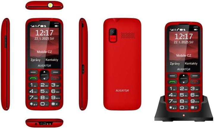 Produktbild Aligator Seniorenhandy mit SOS-Knop, GPS-Ortung und Notruf-App für 4G/LTE (2.80", 1.90 Mpx)