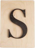 Actual product image Rayher Wooden letter S, FSC Mixed Credit, black