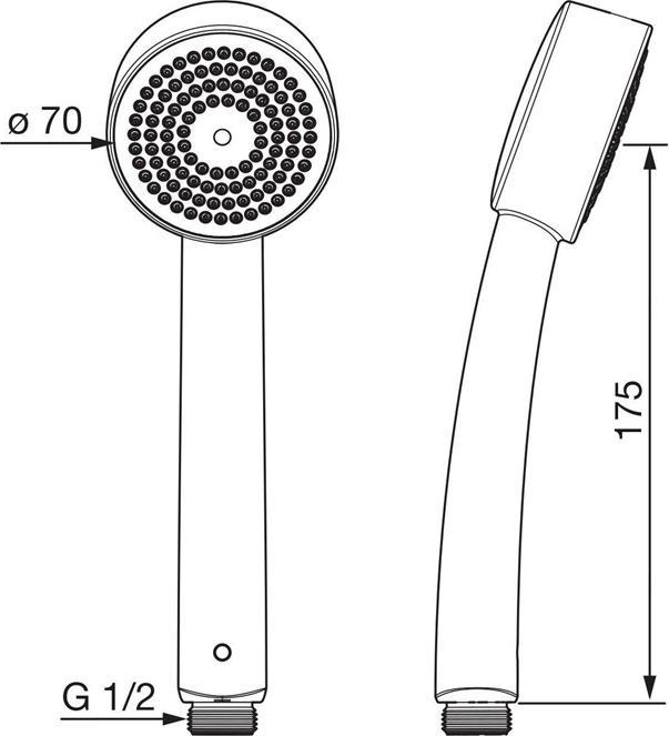 Produktbild Oras HANDSHOWER APOLLO CHROME 252020 (1 Strahlart, 16 l/min)