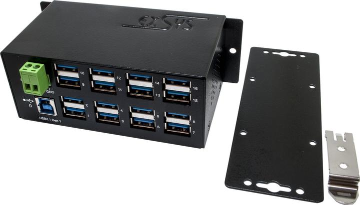 Image du produit Exsys EX-1113HMS, 16xUSB 3.0/3.1 HUB en métal (USB-B, 16 ports)