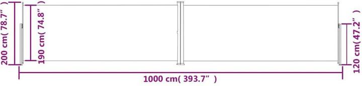 Image du produit vidaXL Auvent latéral (10 m)
